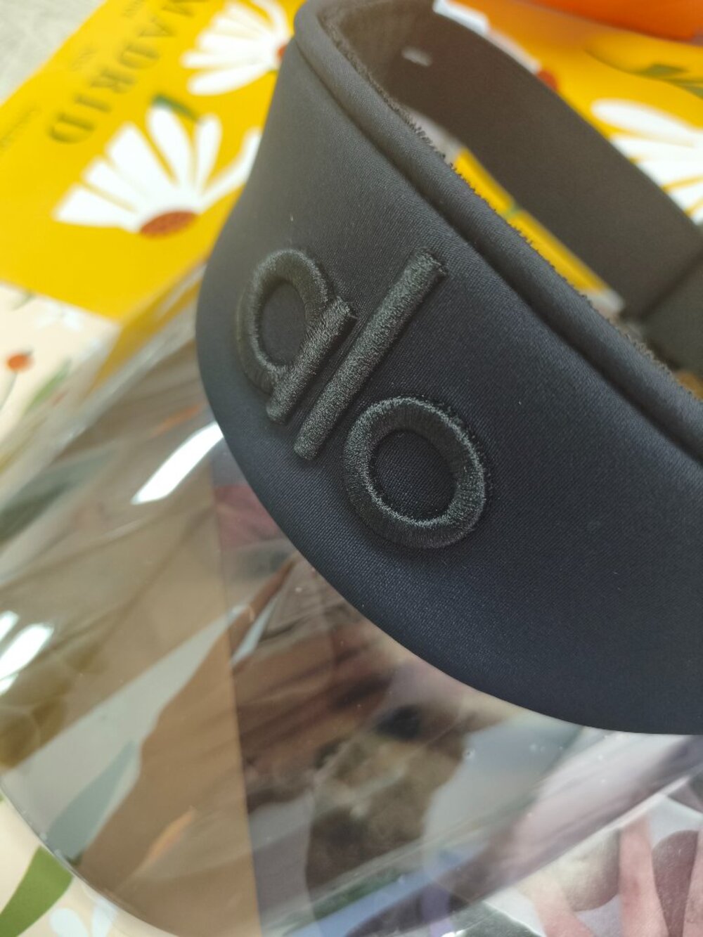 NWT Alo Yoga Solar Visor Black Tennis Golf Cap UPF50+🐾Smoke-free, pet-free🚭 - Picture 3 of 5